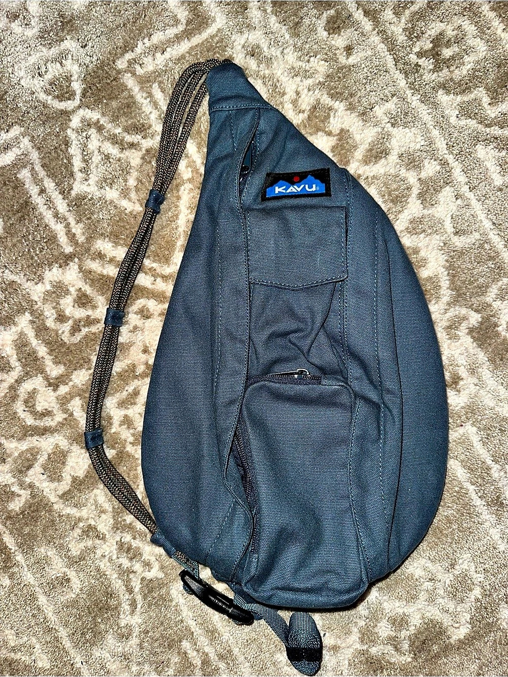 KAVU Rope Bag Crossbody Sling in Blue